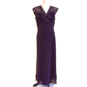 Purple Maxi Dress Beaded